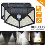 100 LED Solar Waterproof Four-Side Wall Light