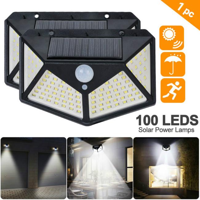 100 LED Solar Waterproof Four-Side Wall Light