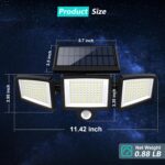 74 LED Motion Sensor Solar Wall Lamp - Image 4